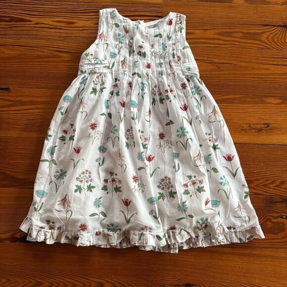 Little Handprint Girls Dress 100% Cotton With Cotton Gauze Lining Size 4 Y - Picture 10 of 10